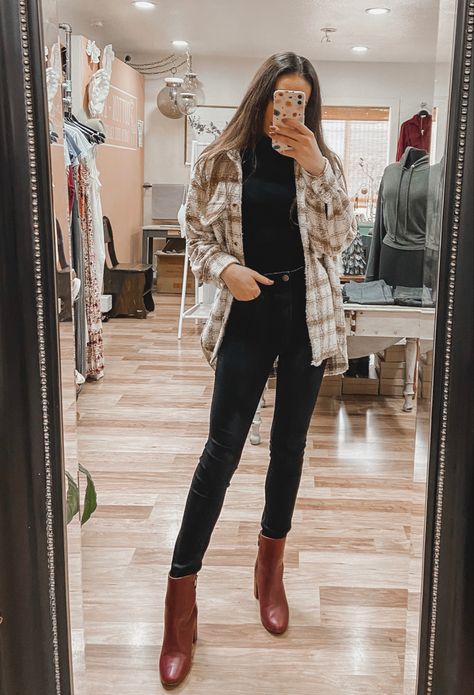 Casual winter outfit ~ all black outfit with neutral shacket | shacket, womens shacket outfits, womens outfit inspo Business Dinner Outfit, Neutral Shacket, Shacket Outfits, Simple Fall Outfits Casual, Shacket Outfit Women, Boston Outfits, November Outfits, Business Dinner, Shacket Outfit