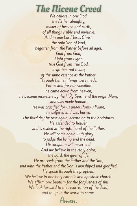 We believe in one God, the Father almighty, maker of heaven and earth I Confess To Almighty God, I Believe In God The Father Almighty, Praying The Rosary Catholic, Prayer For Fathers, Nicene Creed, Give Thanks In All Circumstances, Timeless Quotes, I Believe In God, Pray Continually