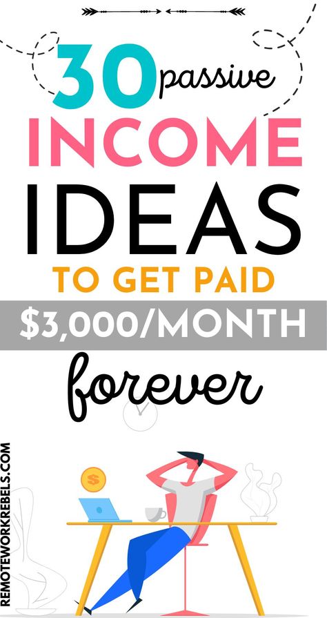 How to make passive income and earn $3,000 a month forever. Best passive income ideas for beginners to earn every month. Set up multiple passive income streams and always have money coming in. Passive Income Ideas For Beginners, Earn Easy Money, Best Passive Income, Supplemental Income, Side Hustle Passive Income, Extra Income Online, Passive Income Business, Passive Income Ideas, Residual Income