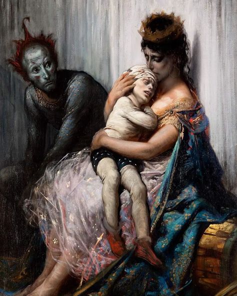 Dark & Gloomy on Instagram: “The Injured Child, circa 1853. Painted by Gustave Doré (1832–1883). #darkgloomyart #dark #gloomy #painting #art #artwork #paranormal…” Denver Art Museum, Denver Art, Strasbourg France, Gustave Dore, Rennaissance Art, Art Prints Online, A4 Poster, Old Paintings, Historical Art