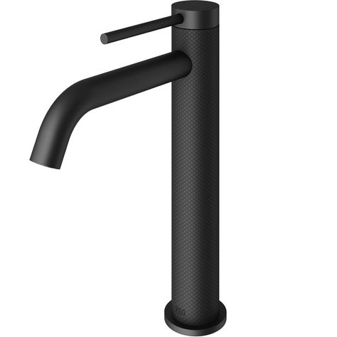 VIGO Lexington cFiber Single Hole Single-Handle Vessel Bathroom Faucet in Matte Black-VG03028MB - The Home Depot Bathroom Faucets Black, Faucet Bathroom, Vessel Faucets, Vessel Sink Faucet, Thermal Expansion, Single Hole Bathroom Faucet, Vessel Sink Bathroom, Faucet Handles, Sink Bathroom