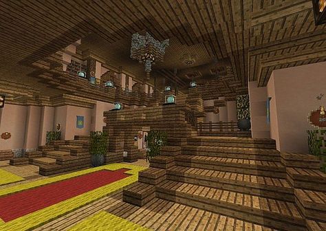 Minecraft Town Hall, Interior Design Minecraft, Minecraft Underground, Interior Minecraft, Minecraft Town, Cool Things To Build, Minecraft Interior, Minecraft Structures, Minecraft Interior Design