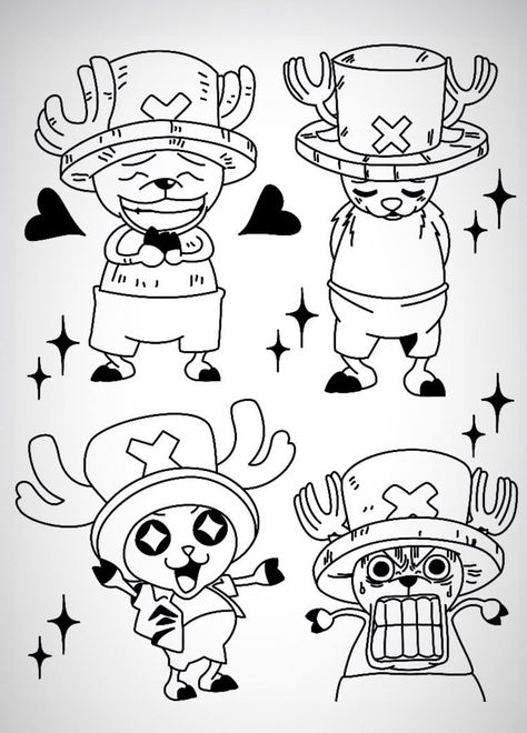 Chopper tattoo Chopper One Piece Tattoo Design, Anime Flash Tattoo One Piece, Chopper Tattoo One Piece, One Piece Flash Tattoo, Chopper One Piece Tattoo, One Piece Doodle, Flash Tattoo Anime, Chopper Tattoo, Anime Flash Tattoo