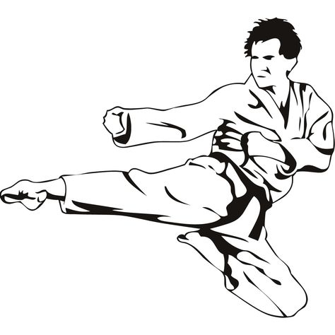 Cool Karate Images, Karate Boy, Karate School, Martial Arts Sparring, Karate Kick, Kids Silhouette, Karate Martial Arts, Karate Girl, Rose Nails