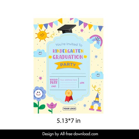 #kindergartenparty #kindergarteninvitation #invitation #graduationinvitation #graduation Kindergarten Invitations, Kindergarten Graduation Invitations, Idea Template, Kindergarten Graduation Party, Kindergarten Party, Kindergarten Graduation, Graduation Invitation, Graduation Day, Graduation Invitations