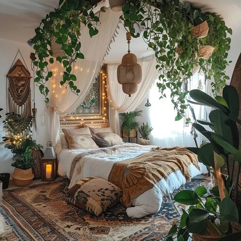 Bohemian Boho Bohemian Style Decor Bedroom, Indian Balcony, Bohemian Style Decor, Dream Bedroom Inspiration, Plant Mama, Boho Style Bedroom, Small Balcony Ideas, Redecorate Bedroom, Cozy Room Decor