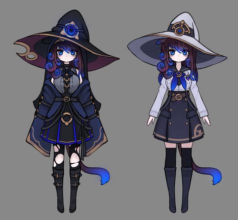 Witch Anime Pfp, Witch Uniform, Anime Witches, Witch Anime, School Dr, Witch Drawing, Anime Goth, Witch Characters, Fantasy Outfits