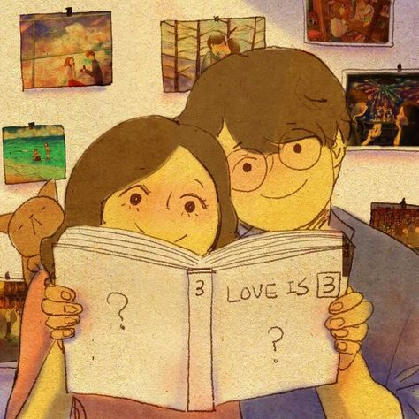 Estudiando el libro de la felicidad familiar juntos Mi Ingrid preciosa! Puuung Love Is, Wall E Eve, Karakter Disney, 카드 디자인, Drawing Simple, Couple Illustration, Love Illustration, Cute Couple Art, Art Video