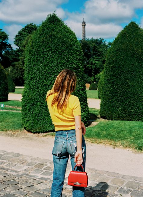 Camille Rowe: “I have so many jeans, but I recently moved and somehow lost an entire drawer of them. I try not to get too attached to material possessions, but losing that much vintage denim was upsetting. So I went to my friend’s vintage store in L.A., Filth Mart, and replenished my supply. This pair is from 1963.” Camille Rowe Miu Miu, Camille Rowe Converse, Camille Rowe Jeans, Camille Rowe Modeling, Camille Rowe Vogue 7 Days, 5 Days In Paris, Camille Rowe Style, Too Attached, Camille Rowe