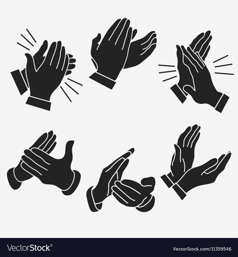 Clapping Hands, Bear Footprint, Emoji Set, Brain Gym, Hand Drawing Reference, Hand Reference, Hand Logo, Anime Accessories, Logo Set