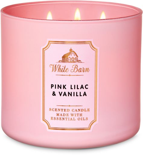 Candle Obsession, Vanilla Scented Candles, Bath Body Works Candles, Cute Candles, Bath Candles, Pink Candles, Pink Lilac, Smell Goods, 3 Wick Candles