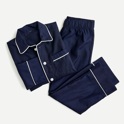 Shop J.Crew for the Kids' tipped pajama set for Boys. Find the best selection of Boys Sleepwear & Loungewear available in-stores and online. Pijamas Aesthetic Boy, Pajamas Aesthetic Boy, Pajamas For Teens, Pajamas Aesthetic, Tartan Pants, Boys Sleepwear, Future Clothes, Swimsuit Collection, Best Pajamas