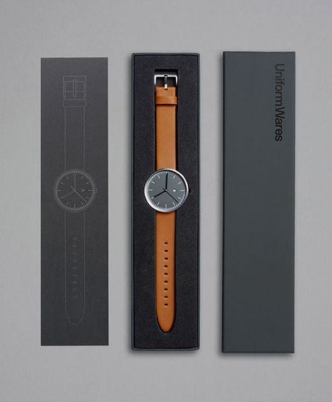 Clean and Simple. UniformWares Minimal Watch, Modern Packaging, Graphic Design Images, Minimalist Watch, Modern Watches, Packing Design, The Watch, Kids Watches, Nixon