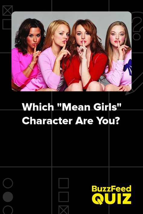 Mean Girls Characters Names, Mean Girls 2024, Mean Girls Rules, Girl Character Names, Sydney White, Girls Group Names, Fun Personality Quizzes, Girl Quizzes, Fun Personality