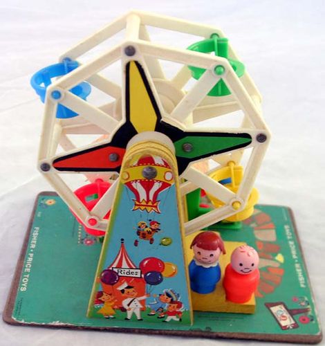 Vintage Fisher Price Ferris Wheel -remember the angry guy on the other side? .... he had to hand crank the entire Ferris wheel! Vintage Fisher Price Toys, Old School Toys, Fisher Price Toys, Vintage Fisher Price, Vintage Memory, Oldies But Goodies, Childhood Toys, Retro Toys, Antique Toys