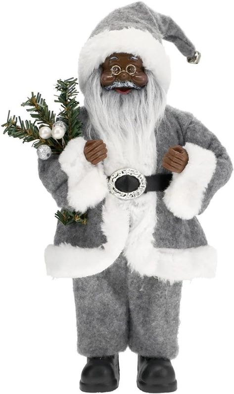 This African-American Christmas Standing Santa Figurine Décor is made from a combination of durable polyester and plastic, ensuring they'll last for many Christmases to come. This material blend gives them both a lifelike appearance and the sturdiness needed to withstand the holiday hustle and bustle. Cornrows With Beads, Mr And Mrs Claus, Kids Hairstyle, Farmhouse Christmas Ornaments, Angel Christmas Tree Topper, American Christmas, African Traditional Wedding, African Wedding Dress, Santa Figurines