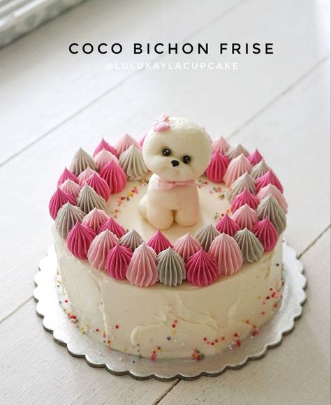 Cute puppy cake | Puppy birthday cakes, Puppy cake, Dog cakes Puppy Cake Design, Cake Puppy, Puppy Dog Cakes, Puppy Birthday Cakes, Pik 2, Cake Dog, Cake Designs For Kids, 6th Birthday Cakes, Pacific Place