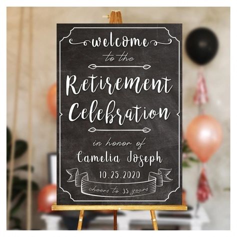 Retirement Party Sign, Retirement Decorations, Family Potrait, Buffet Signs, Chalk Ideas, Chalk Sign, Retirement Party Decorations, Retirement Celebration, Golf Theme