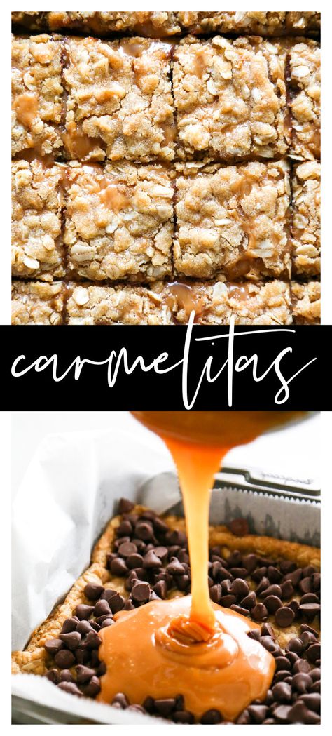 Carmelitas 12 Tomatoes Carmelitas Recipe, That Oven Feelin Carmelitas, Carmelita Bars Recipe, Oatmeal Carmelitas Bars, Carmelitas That Oven Feelin, Carmelita Bars, Peanut Butter Oatmeal Bars, Delicious Christmas Desserts, Scrumptious Desserts