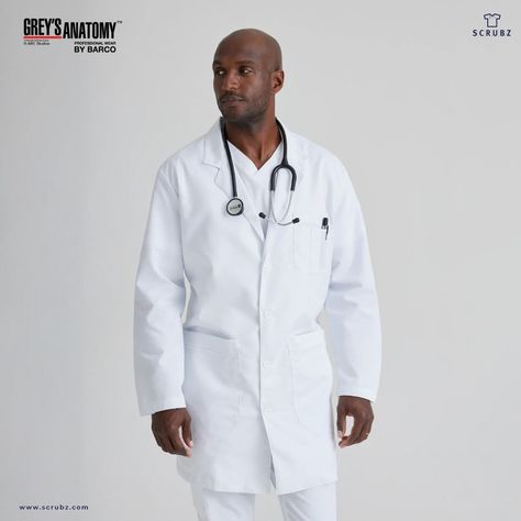 The white coat is a powerful symbol of expertise and reassurance. Discover the ultimate in comfort and functionality with our men's Grey's Anatomy™ by Barco Classic lab coat, featuring soft-touch fabric and a sleek design. #GreysAnatomy #LabCoat #MedicalFashion #HealthcareStyle House Keeper, Medical Fashion, Wrinkle Release, Professional Wear, Scrub Sets, White Coat, Freedom Of Movement, Grey's Anatomy, Soft Hands