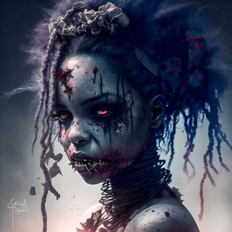 god.of.ai on Instagram: "1:3 today I went through my stash and apparently I have 3 more of these voodoo ladies 🖤 #godofai #voodoo #creepy #darkart #dark #horror #digitalart" Voodoo Gods, Voodoo Art, Dark Horror, Voodoo Hoodoo, Halloween 1, Sci Fi Fantasy, Mythical Creatures, Dark Art, Sci Fi