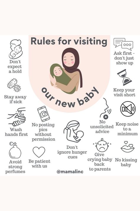 New Mom Visiting Rules, New Mom Rules, Rules When Visiting New Baby, Newborn Parenting Tips, Rules After Baby Is Born, Baby Rules For Family, Postpartum Visiting Rules, 5-5-5 Rule Postpartum, Hospital Rules For Visiting Baby