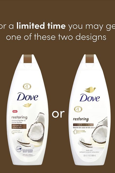 The No.1 dermatologist recommended body wash, Dove Restoring Body Wash nourishes your skin and senses with creamy coconut butter and cocoa butter while leaving skin soft and smooth. This body wash is sulfate- and paraben-free with a mild, pH-balanced formula, making it a great body wash for dry skin unlike typical bath soap or shower gel. #dove #skincare #bodylotion #bodycare #beauty #soap #bodyscrub #bodywash #bodybutter #scrub #thebodyshop #shower #bodycream #cosmetics Dove Skincare, Dove Purely Pampering, Body Wash For Dry Skin, Coconut Butter, Great Body, Soften Skin, The Body Shop, Body Butter, Cocoa Butter