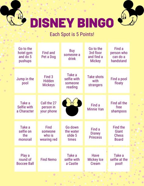 Disney Bingo, Hotel Gym, Disney Resort, Bingo, Family Travel, Disney World, Drinks, Disney