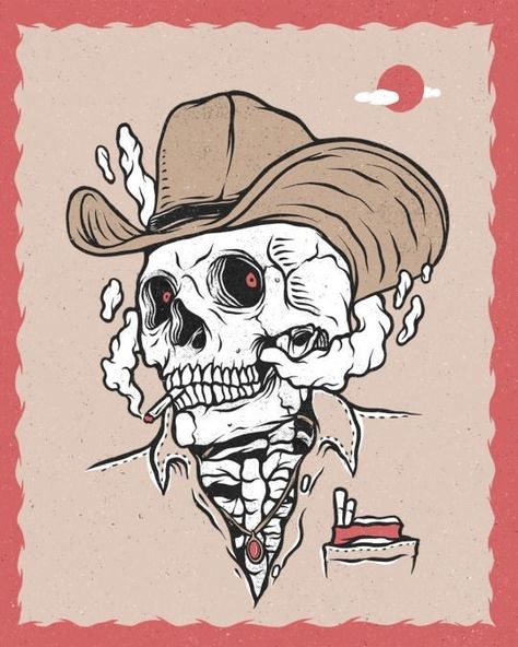 Cowboy Tattoos, Western Prints, Skeleton Drawings, Western Artwork, Western Tattoos, Quality Tattoo, Western Wallpaper Iphone, Western Wall Art, Traditional Tattoo Art