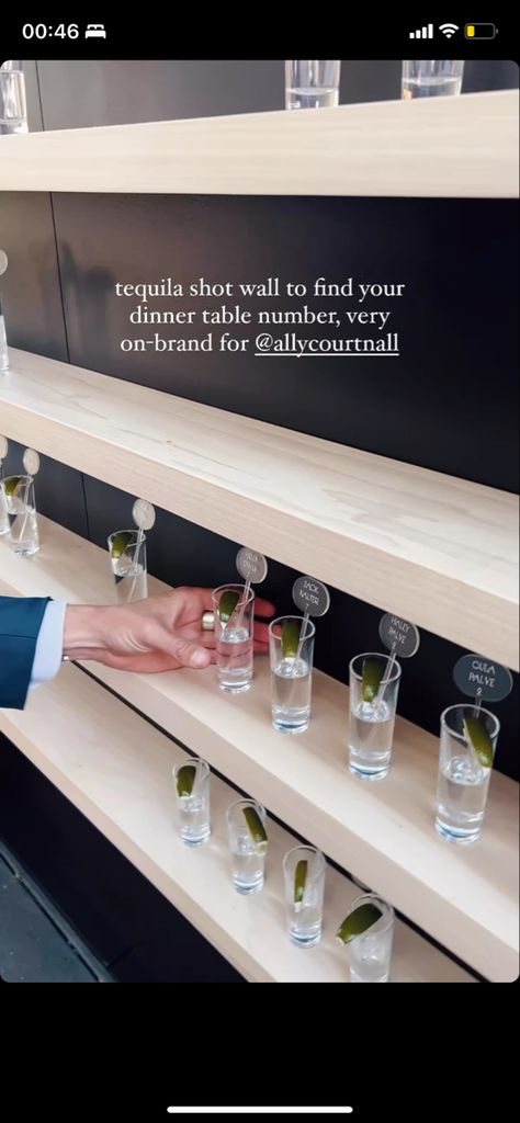 Tequila Wall, Tequila Shots, Table Number, Table Numbers, Dinner Table, Tequila, Got Married, Wedding Inspo, Wedding Ideas