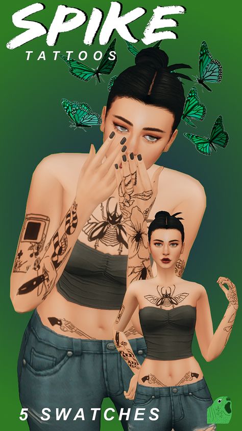 Tattoos Sims 4, Gold Tattoos, Sims Challenge, Sims 4 Sims, Sims 4 Tattoos, Sims 4 Challenges, Cc Mods, Sims Wallpaper, Free Sims 4