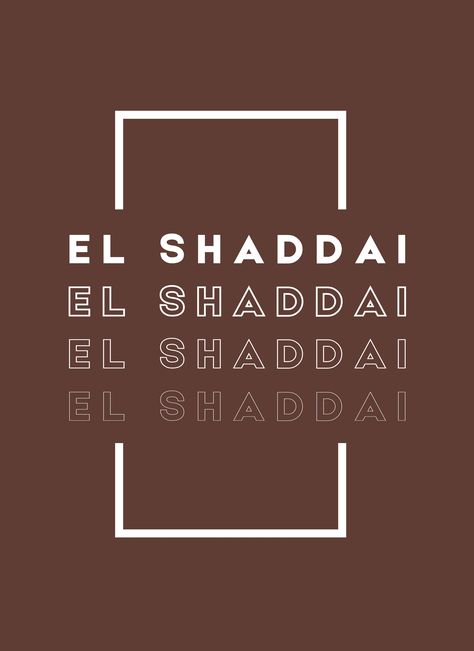 El Shaddai | Digital prints | Lord's name | 8 x 11 inch | Poster El Shaddai Wallpaper, Brown Christian Wallpaper, Religious Wallpaper, Jesus Paid It All, Scripture Wallpaper, Christian Poster, Christian Shirts Designs, Christian Backgrounds, I Love You God