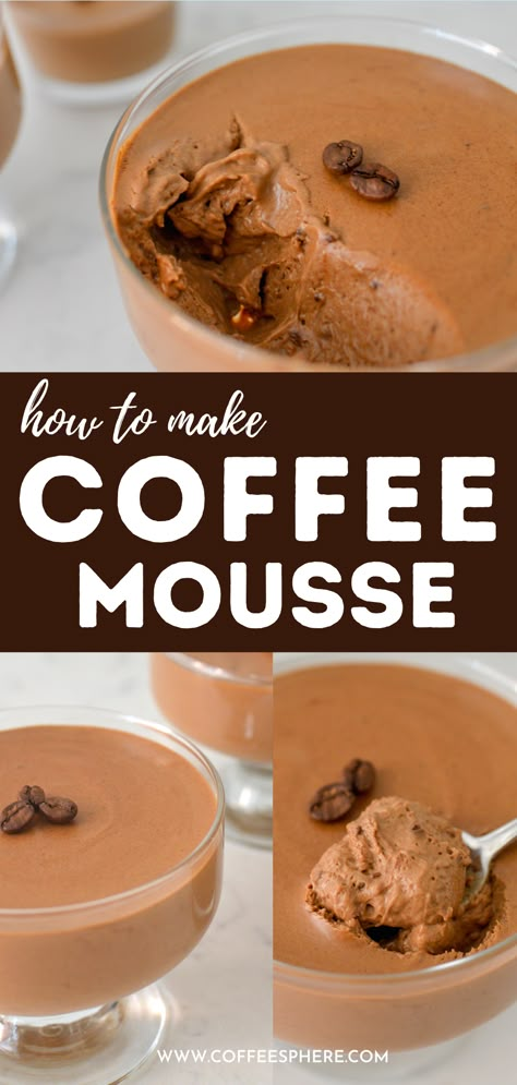 Light Airy Dessert, Coffee Deserts Recipes, Light Sweets Desserts, Light And Airy Desserts, Coffee Dessert Ideas, Light Desert Ideas, Fancy Easy Desserts, Breakfast Mousse, Easy Light Desserts