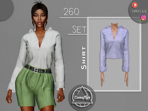 Sims 4 Boyfriend Shirt, Sims 4 Cc White Shirt, Sims 4 Cc Button Up Shirt Female, Sims 4 Button Up Shirt Female, Sims 4 Button Up Shirt, Poet Shirt, White Button Down Shirt, Sims Community, Ts4 Cc