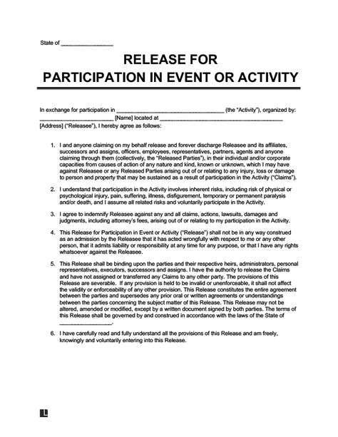 Free Release of Liability Form | Sample Waiver Form | Legal Templates General Liability Waiver Form, Liability Waiver Template, Waiver Of Liability Form, Liability Waiver Form, Inside Stairs, Vision Ideas, Mississippi Queen, Liability Waiver, Legal Templates