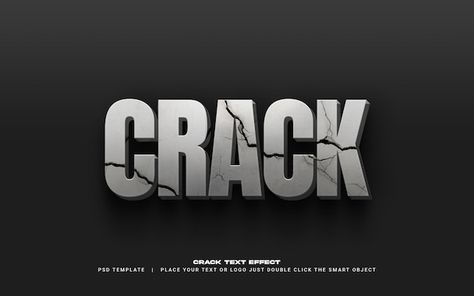 PSD crack text effect | Premium Psd #Freepik #psd #grunge-poster #rock-wall #concrete-texture #concrete Concrete Typography, Wall Concrete, Poster Rock, Walking With Dinosaurs, Font Effect, Rock Textures, Ice Show, Photoshop Text, Concrete Texture