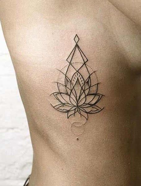 70 Beautiful Lotus Flower Tattoos & Meaning - The Trend Spotter Geometric Lotus Tattoo, Geometric Bear Tattoo, Geometric Elephant Tattoo, Flower Tattoos For Women, Geometric Compass Tattoo, Lotus Tattoo Meaning, Lotus Flower Tattoo Meaning, Lotus Flower Tattoos, Lotus Flower Meaning