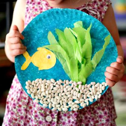 Ocean Theme Crafts, Under The Sea Crafts, Paper Plate Crafts For Kids, Sea Crafts, Ocean Crafts, Paper Plate Crafts, Plate Crafts, Preschool At Home, Camping Crafts