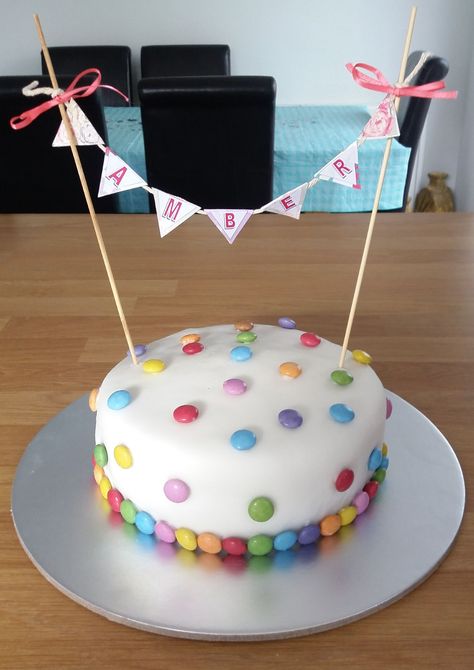 Smartie Birthday Cake, Birthday Cake Smarties, Age 9 Birthday Cake, Smarties Cake Birthday, Smartie Cake, Smarties Cake, Chocolate Cake Icing, 9th Birthday Cake, Champagne Birthday