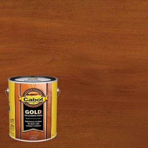 Cabot Gold Pre-Tinted Sunlit Walnut Transparent Exterior Stain and Sealer (Gallon) in the Exterior Stains department at Lowes.com Cabot Stain, Exterior Wood Stain, Floor Stain, Exterior Stain, Deck Construction, Mahogany Stain, Staining Deck, Walnut Oil, Exterior Wood