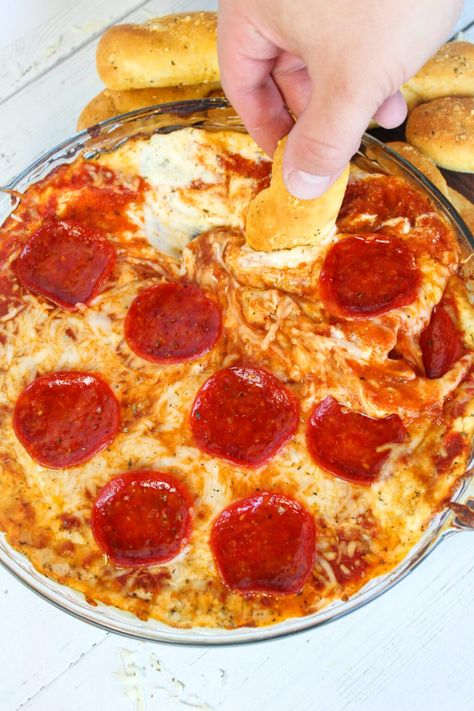 Pepperoni Pizza Dip With Cream Cheese, Pizza Dip With Ricotta Cheese, Dip With Ricotta Cheese, Baked Pizza Dip, Pizza Dip With Cream Cheese, Types Of Dips, Meat Cooking Temperatures, Pepperoni Dip, One Skillet Chicken