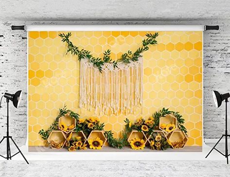 Honeycomb Backdrop, Photo Booth Birthday Party, Boho Cake Smash, Bohemian Background, Fall Newborn, Photoshoot Boy, Sweet As Can Bee, Boho Backdrop, Backdrops For Photography