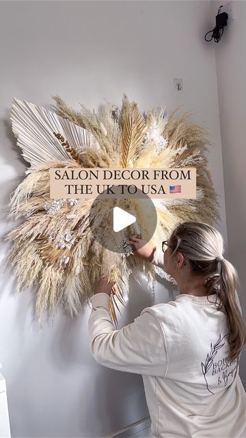 Boho Backdrops, Boho Backdrop, Wedding Salon, Pampas Grass Decor, Salon Decor, A Quote, Neon Lighting, Message Me, Dried Flowers