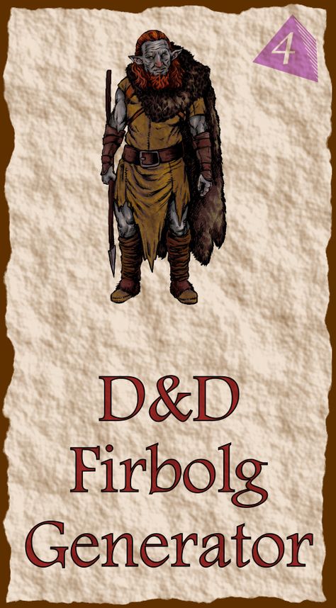 Thousands of Male, Female and Gender Neutral names from Roll4's D&D Firbolg Name Generator! #dnd #dungeonsanddragons #ttrpg #dnd5e #firbolg #names via @Roll4 Network Dnd Firbolg Female, Firbolg Character Design, Firbolg Male, Firbolg Female, Firbolg Dnd, Elven Names, Neutral Names, Dnd Journal, Dragons 5e