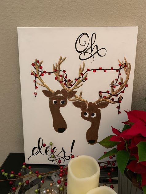 Christmas Family Art Projects, Christmas Art With Handprints, Handprint Art Christmas Kids, Deer Footprint Craft Christmas, Christmas Handprint Art Keepsake Crafts, Hand Footprint Christmas Art, Christmas Art Handprint, Kids Christmas Hand And Footprint Crafts, Foot Print Reindeer Craft