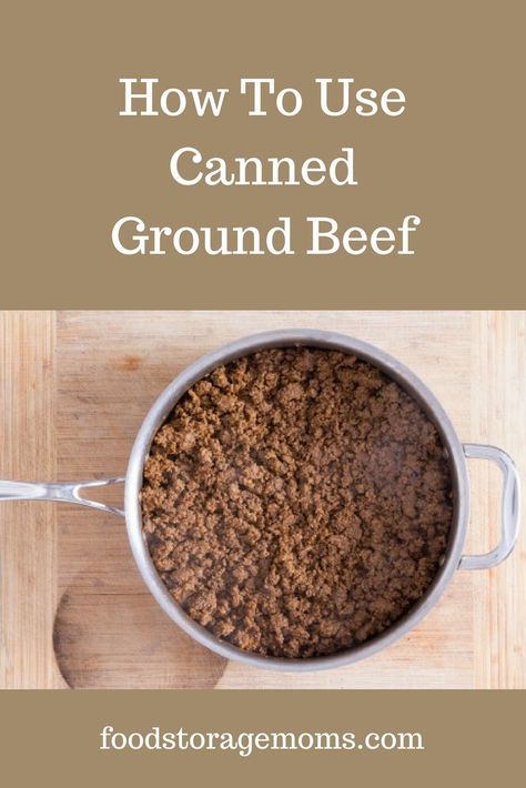 How To Use Canned Ground Beef. Canned Beef Recipe, Pressure Canning Meat, Canned Beef, Canned Meats, Prepper Food, Pressure Canning Recipes, Freezing Food, Sausage Making, Canned Food Storage