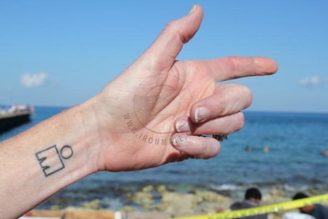 Ironman Triathlon Tattoo, Ironman Tattoo, Triathlon Tattoo, Iron Man Tattoo, Ironman Triathlon, Wrist Tattoo, Wrist Tattoos, Triathlon, Jesus Fish Tattoo