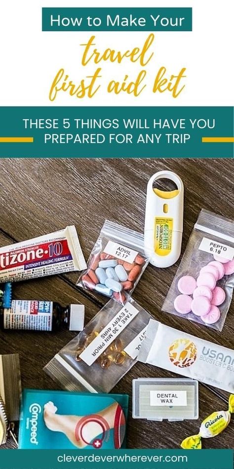 Travel Medicine Kit, First Aid Kit Travel, First Aid Kit Checklist, Diy First Aid Kit, Medicine Kit, Travel Prep, Medical Bag, Medical Kit, Travel Safety