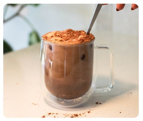 Cacao Iced Latte – Everyday Dose Everyday Dose Recipes, Everyday Dose, Ice Milk, Holiday Giveaways, Mushroom Coffee, Iced Latte, Cacao Powder, Healthy Treats, Smoothie Diet