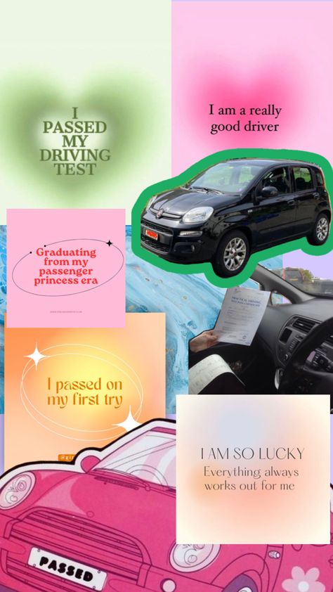 Theory Driving Test, Manifest A Car, License Manifestation, Car Manifestation, Car Motivation, Vision Board Success, Passed Driving Test, Manifesting Vision Board, Travel Motivation